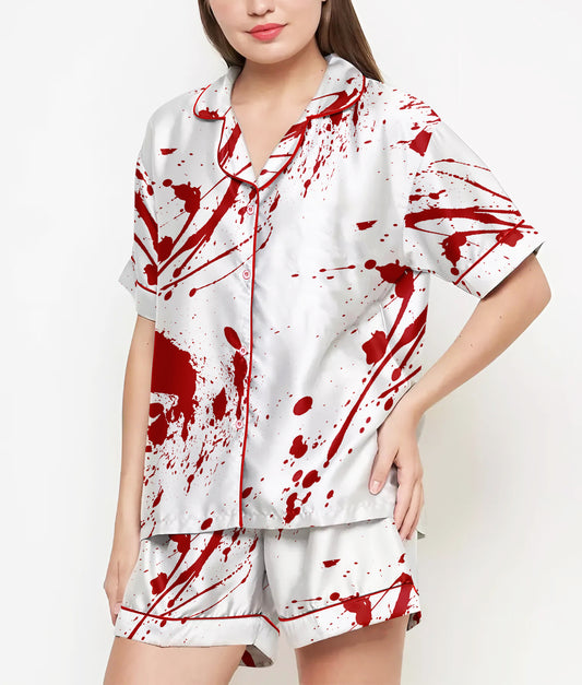 Women's Halloween Blood Pyjama Set